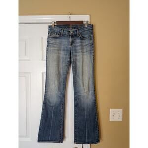 7 For All Mankind Y2K Low Rise Bootcut Jeans Size 26 Medium Wash Model-off-duty
